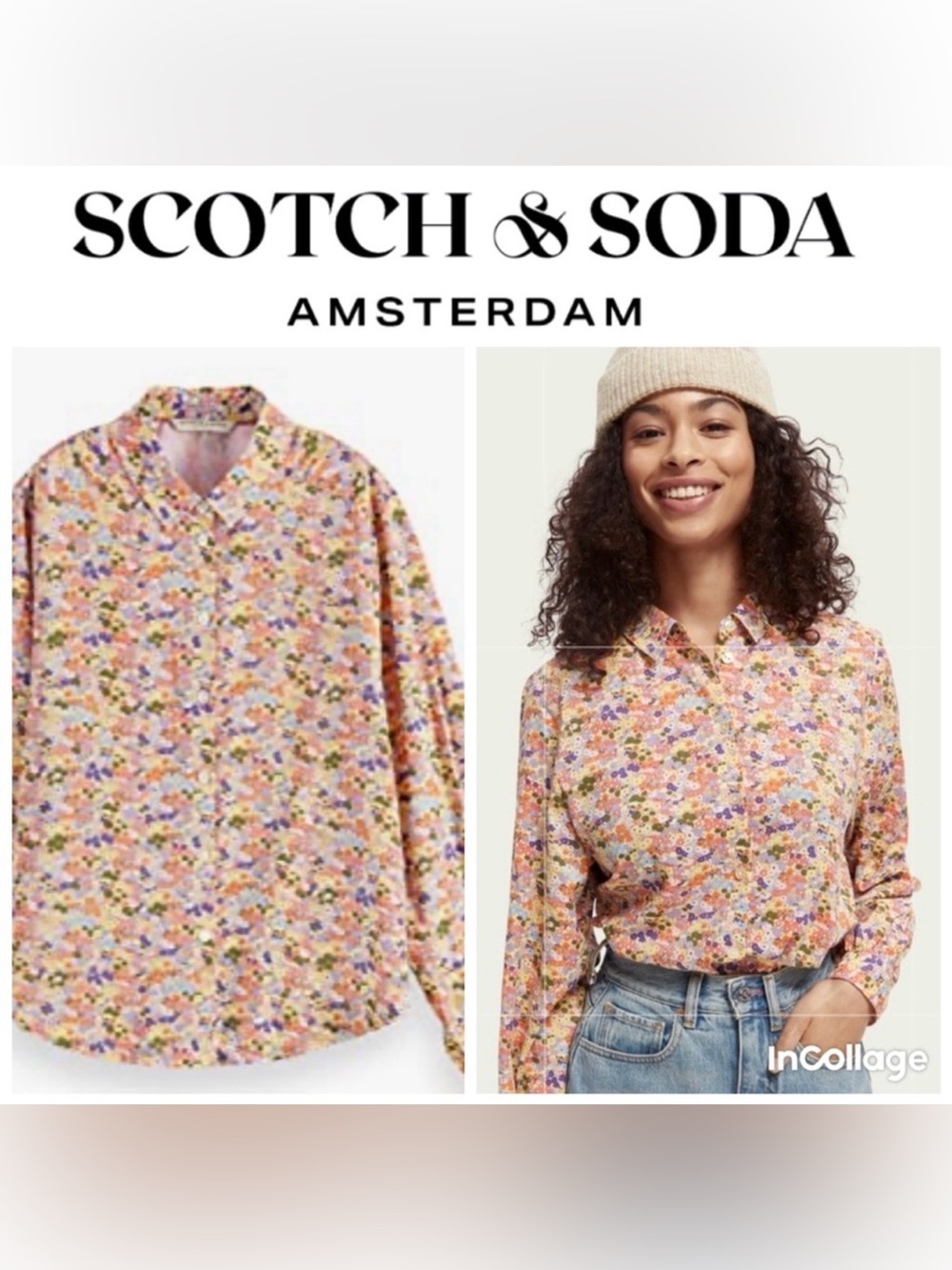 Scotch & Soda Multicolor Floral Button Down Shirt